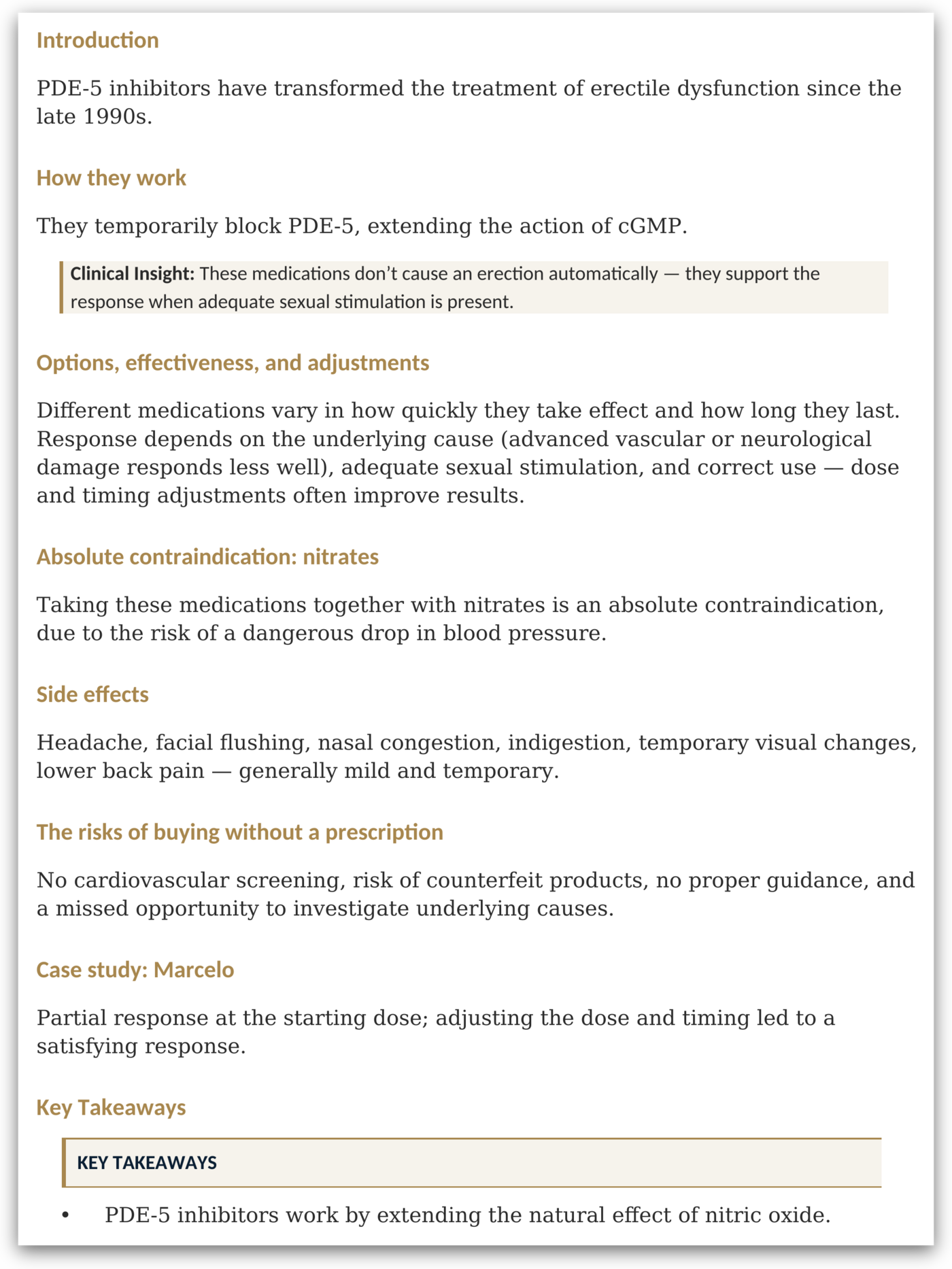 Clinical Insight callout on treatment options
